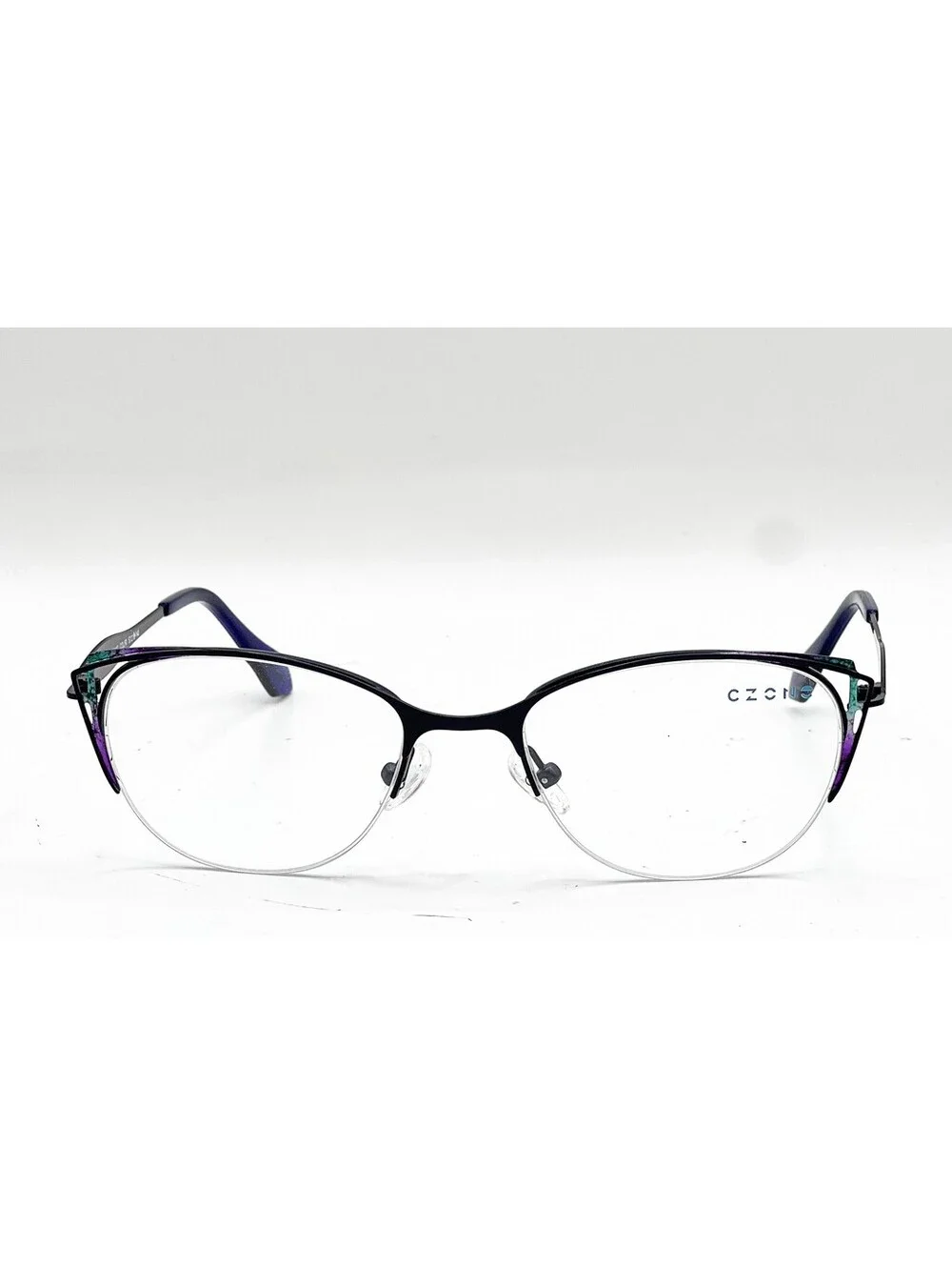 Czone Q4137 60 Blue/Purple/Mint Authentic Eyeglasses 52-19-140